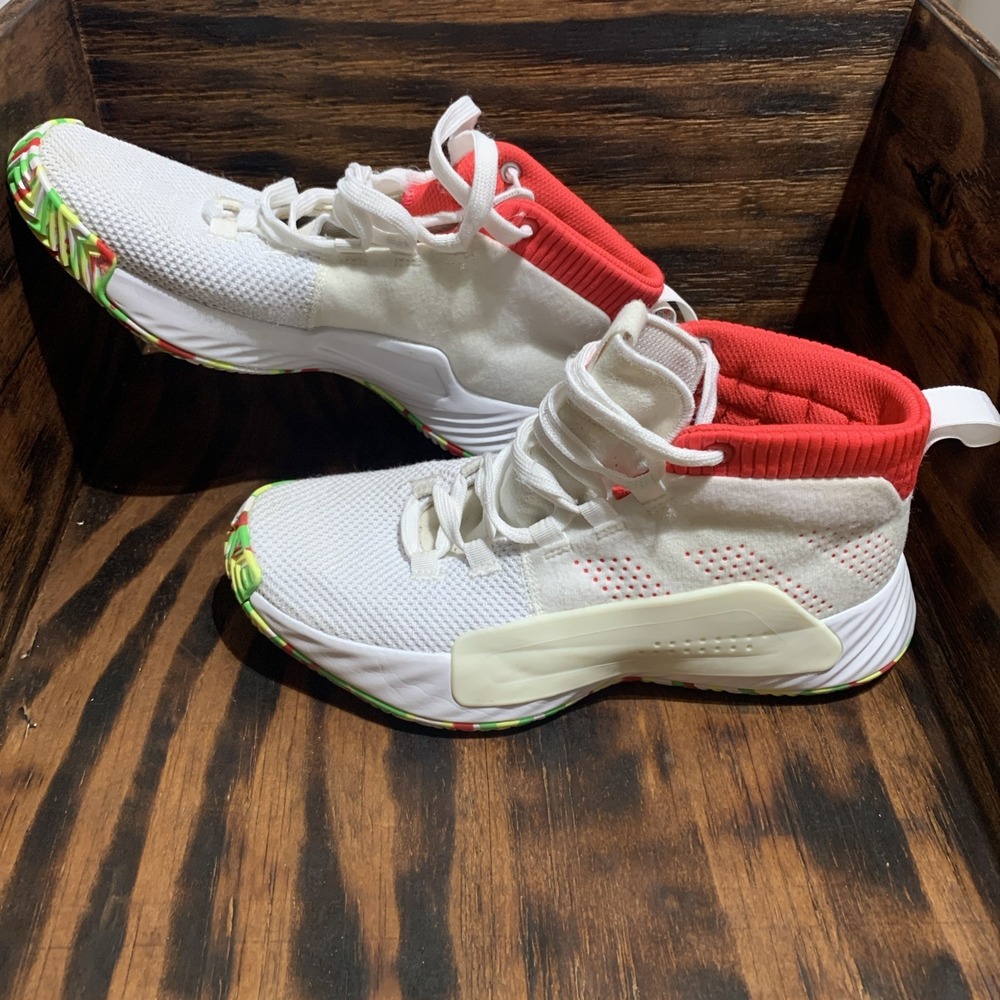Adidas Basketball‎ Dame 5 J Sz 6Y Damian Lillard Hoops White GS ALL SKATE BB8060